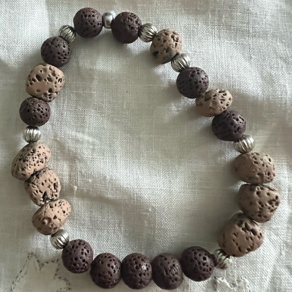 Brown Lava stone bracelets (set of 3) - Picture 13 of 14